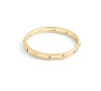 Coach Brazalete abierto Signature C para mujer, Talla única, Latón Vidrio, No es una piedra preciosa