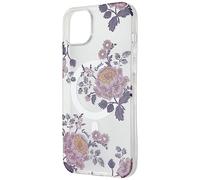 Coach - Carcasa protectora para iPhone 14 Plus, diseño floral, color morado y transparente