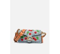 Coach Cherry Embroidered Denim Tabby Shoulder T.U Azul
