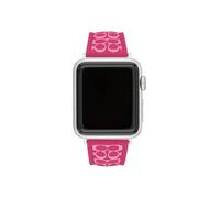 Coach Correa para Apple Watch, compatible con Apple Watch de 38 mm, 40 mm, 41 mm, correa de silicona intercambiable, aspecto elegante, personaliza tu estilo