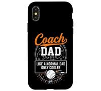 Coach Dad Like A Normal Dad Only Cooler Baseball Sports Carcasa para iPhone X/XS