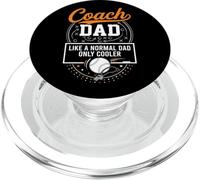 Coach Dad Like A Normal Dad Only Cooler Baseball Sports PopSockets PopGrip para MagSafe