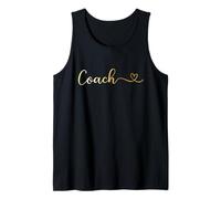 Coach Elegante Oro tipografía con un Regalo de corazón Camiseta sin Mangas