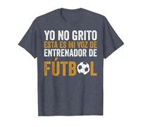 Coach Esta Es Mi Voz De Entrenador De Fútbol Camiseta, Hombre, Azul Jaspeado, 3XL