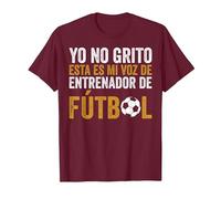 Coach Esta Es Mi Voz De Entrenador De Fútbol Camiseta, Hombre, Granate, L