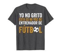 Coach Esta Es Mi Voz De Entrenador De Fútbol Camiseta, Hombre, Jaspeado Oscuro, XL