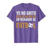 Coach Esta Es Mi Voz De Entrenador De Fútbol Camiseta, Hombre, Morado Jaspeado, L