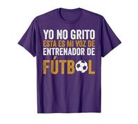 Coach Esta Es Mi Voz De Entrenador De Fútbol Camiseta, Hombre, Morado, XL
