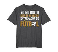 Coach Esta Es Mi Voz De Entrenador De Fútbol Camiseta, Hombre Tallas Grandes, Jaspeado Oscuro, 4X Alto