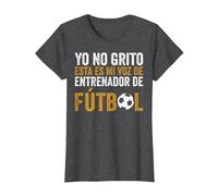 Coach Esta Es Mi Voz De Entrenador De Fútbol Camiseta, Mujer, Jaspeado Oscuro, XS