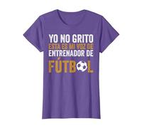 Coach Esta Es Mi Voz De Entrenador De Fútbol Camiseta, Mujer, Morado Jaspeado, XL