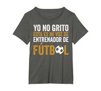 Coach Esta Es Mi Voz De Entrenador De Fútbol Camiseta, Mujer Tallas Grandes, Asfalto, 1XL Grande