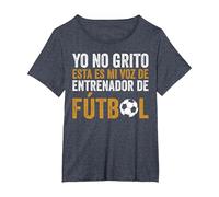 Coach Esta Es Mi Voz De Entrenador De Fútbol Camiseta, Mujer Tallas Grandes, Azul Jaspeado, 5XL Grande