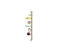 COACH Llavero para bolso CHAIN BAG CHARM NEW YORK oro