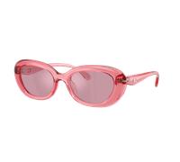 Coach Mujer Sunglass CDP35 - Color del Marco: Rosa Transparente, Color de la Lente: Rosa Espejado