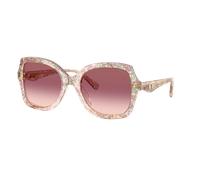 Coach Mujer Sunglass CW225 - Color del Marco: Campo floral transparente, Color de la Lente: Morado y rosa degradado