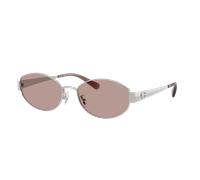 Coach Mujer Sunglass HC7192D CDP44 - Color del Marco: Plateado Brillante, Color de la Lente: Morado liso