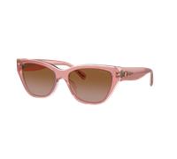 Coach Mujer Sunglass HC8370U CH570 - Color del Marco: Milky Pink/Transparent Pink, Color de la Lente: Marrón Degradado