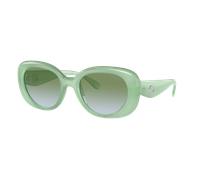 Coach Mujer Sunglass HC8391U CR609 - Color del Marco: Blanquecino y verde menta, Color de la Lente: Verde y azul degradado