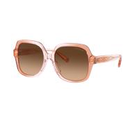 Coach Mujer Sunglass HC8395U CR614 - Color del Marco: Degradado silla de montar/rosa empolvado, Color de la Lente: Marrón Degradado