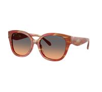 Coach Mujer Sunglass HC8438U CBY94 - Color del Marco: Striated Chestnut, Color de la Lente: Smokey Peach Gradient