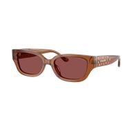 Coach Mujer Sunglass HC8439U CBZ52 - Color del Marco: Marrón Transparente, Color de la Lente: Wine Solid