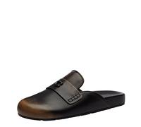 Coach Pantuflas tipo zueco con forma de C para mujer, Negro -, 37.5 EU