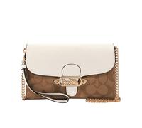 COACH Signature Elle Hardware Chain Crossbody, Bandolera con Caden para Mujer, Caqui, Tiza, Talla única