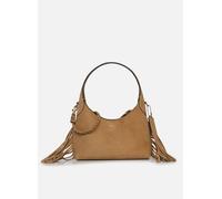 Coach Suede Brooklyn Shoulder Bag 23 with Fringe Detailing T.U Marrón