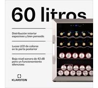 Coachella 65 Nevera inteligente para bebidas | Control WiFi | Diseño en acero inoxidable | 60 L Klarstein
