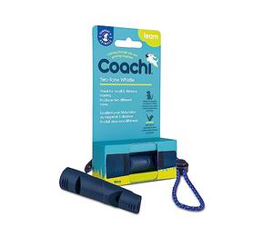 Coachi Two Tone Whistle, Adiestre dos perros, Enseñe distintas órdenes, Resistente, Cordón reflectivo ajustable, Tradicional, Llame a su perro, Ligero y compacto, Apto para perros y cachorros.
