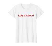 Coaching de Vida para el Desarrollo Personal Camiseta gráfica económica, Mujer, Blanco, L