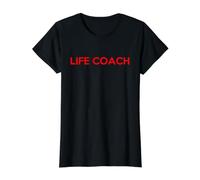 Coaching de Vida para el Desarrollo Personal Camiseta gráfica económica, Mujer, Negro, XS