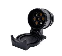 COACOM 1 adaptador para remolque de 13 a 7 pines, mini adaptador, resistente al agua, 12 V, convertidor de enchufe para remolque, camión, caravana