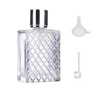 COACOM 1 atomizador de perfume recargable de 100 ml + juego de dispensador, atomizador portátil, botella de spray a prueba de fugas, adecuado para mujeres y hombres para salir y viajar.