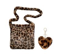 COACOM 1 Bolso De Hombro De Patrón De Leopardo, 1 Decoración Cole En Forma De Corazón, Linda Lujos, Personalidad Creativa, Bolso De Moda Y De Moda Para Mujeres.