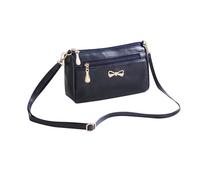 COACOM 1 bolso de mano para mujer, bolso pequeño para mujer, bolso bandolera de piel, suave y duradero con bolsillo de seguridad (azul marino)