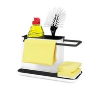 COACOM 1 caja de almacenamiento para herramientas de cocina, organizador de fregadero de cocina, soporte para esponja de cocina, estante de almacenamiento de detergentes y estante de drenaje,