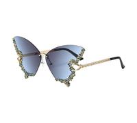 COACOM 1 Gafas De Sol Con Forma De Mariposa, Creativas Y Adornadas Con Diamantes, Elegantes Gafas De Sol Para Mujeres, Accesorio De Moda Para Vestuario.