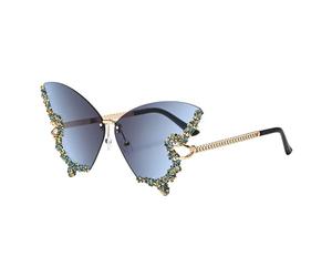 COACOM 1 Gafas De Sol Con Forma De Mariposa, Creativas Y Adornadas Con Diamantes, Elegantes Gafas De Sol Para Mujeres, Accesorio De Moda Para Vestuario.