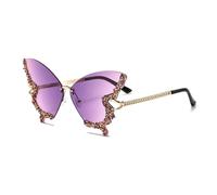 COACOM 1 Gafas De Sol Moradas Con Forma De Mariposa, Gafas Creativas Con Cristales, Gafas De Sol Elegantes Para Mujer, Accesorio De Moda Y Estilo Para Ropa.