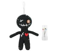 COACOM 1 Juego De Muñecas De Ganchillo, Coles De Compañía Emocional, Divertidas Muñecas Vudú Negras, Adornos Decorativos Inspirados En La Descompresión.