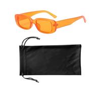 COACOM 1 Lentes De Naranja Y 1 Gafas, Gafas Retro, Gafas Modernas, Gafas De Sol Rectangulares, Accesorios Portátiles.