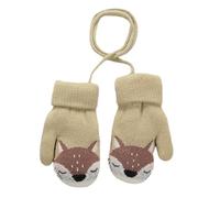 COACOM 1 par de guantes de bebé de invierno con cordón, guantes de invierno para niños pequeños con pequeño patrón de animales, guantes gruesos, guantes de terciopelo para exteriores, para niños de 1