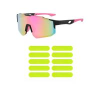 COACOM 1 Pieza De Gafas De Bicicleta, 10 Pegatinas Reflectantes Para Montar De Noche, Gafas Antiviento Y Arena, Pegatinas Reflectantes Para Casco.