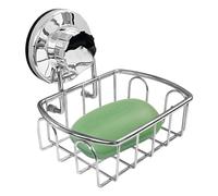 COACOM 1 soporte para jabón con ventosa, soporte para esponja de acero inoxidable, sin perforación, adecuado para baño, inodoro, cocina (15 x 14 x 8 cm)