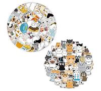 COACOM 100 Pegatinas para Garabatos De Gatos, Lindos Animales De Dibujos Animados, Creative Waterpof, Divertidas Pegatinas De Álbumes De Recortes, Decoración De Copa De Agua De Cuaderno De Bricolaje.