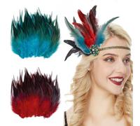 COACOM 100 Piezas De Plumas, Plumas para Artesanías, Decoraciones De Plumas, Artesanías Creativas De Bricolaje, Pueden Hacer Accesorios para El Cabello, Coles, Aretes, Decoraciones.