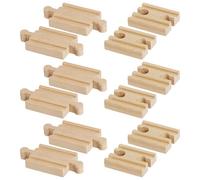 COACOM 12 Pcs Beech Track Train, Creative Wooden Rail Connector, Ni para El Ensamblaje De Juguetes para Niños, Divertidos Accesorios De Trenes.