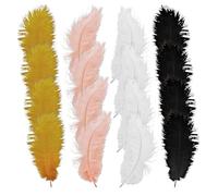 COACOM 12 Piezas De Plumas De Avestruz, Accesorios De Plumas De Artesanía De Bricolaje, Suave, Suave, Multicolor, Decoración De La Fiesta De Bodas.